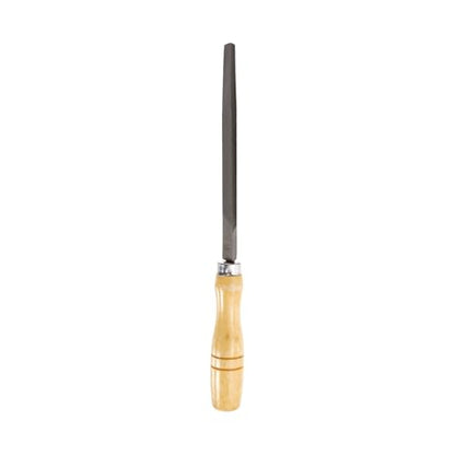 HARFINGTON Triangle Thin Teeth Cut File 6" Double Cut Teeth High Carbon Steel Hand Rasp File Wood Handle for Metal Wood Deburring Removing - size: 6", style: Thin