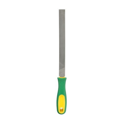 HARFINGTON Flat Medium Cut File 12" Double Cut Teeth High Carbon Steel Hand Rasp File with Plastic Handle for Metal Wood Deburring Removing - size: 12", style: Medium