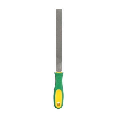 HARFINGTON Flat Coarse Cut File 10" Double Cut Teeth High Carbon Steel Hand Rasp File with Plastic Handle for Metal Wood Deburring Removing - size: 10", style: Coarse
