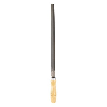 HARFINGTON Triangle Thin Teeth Cut File 12" Double Cut Teeth High Carbon Steel Hand Rasp File Wood Handle for Metal Wood Deburring Removing - size: 12", style: Thin