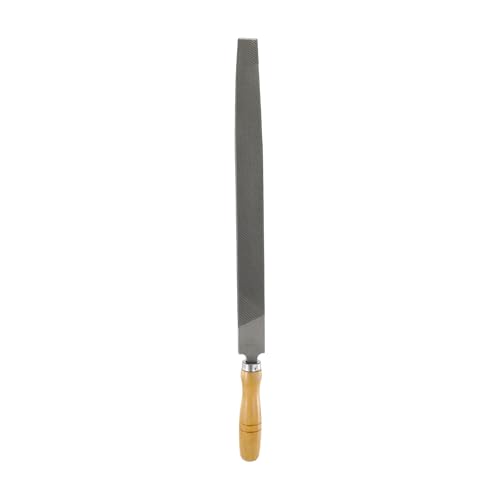 HARFINGTON Tip Coarse Cut File 14" Double Cut Teeth High Carbon Steel Hand Rasp File with Wood Handle for Metal Wood Deburring Removing - size: 14", style: Coarse