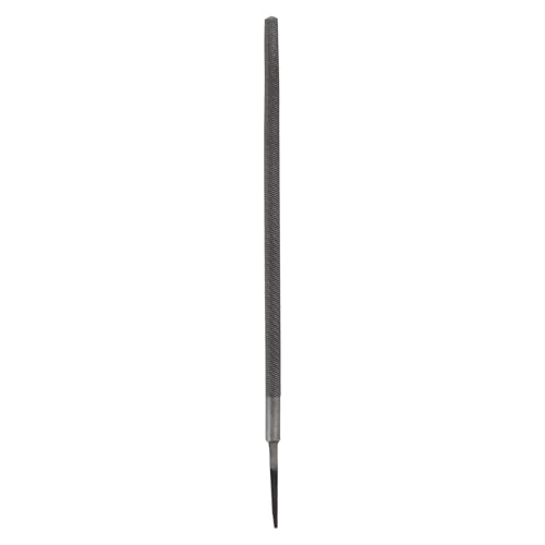 HARFINGTON 8" Round Coarse Cut File Double Cut Teeth Coarse Metal File High Carbon Steel T12 without Handle for Metal Wood Finishing Roughing, Grey - size: 8", style: Coarse Cut