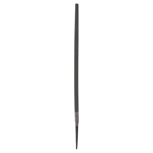 HARFINGTON 10" Round Fine Cut File Double Cut Teeth Fine Metal File High Carbon Steel T12 without Handle for Metal Wood Finishing Roughing, Grey - size: 10", style: Fine Cut