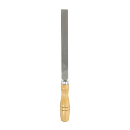 HARFINGTON Flat Medium Cut File 8" Double Cut Teeth High Carbon Steel Hand Rasp File with Wood Handle for Metal Wood Deburring Removing - size: 8", style: Medium