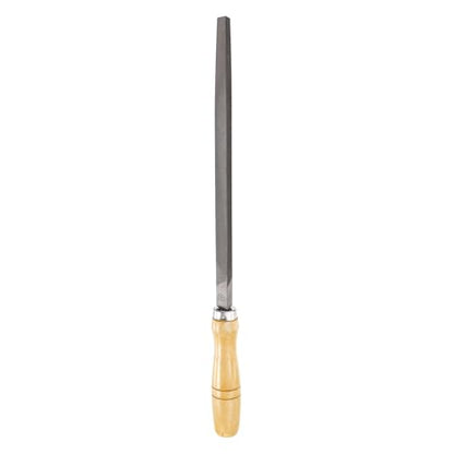 HARFINGTON Triangle Thin Teeth Cut File 10" Double Cut Teeth High Carbon Steel Hand Rasp File Wood Handle for Metal Wood Deburring Removing - size: 10", style: Thin