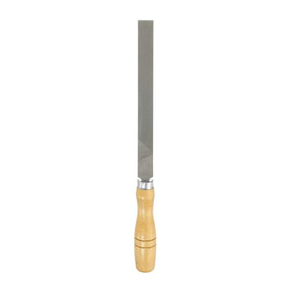 HARFINGTON Flat Coarse Cut File 8" Double Cut Teeth High Carbon Steel Hand Rasp File with Wood Handle for Metal Wood Deburring Removing - size: 8", style: Coarse