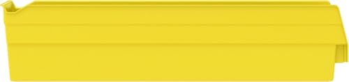 Akro-Mils 30128 Plastic Nesting Shelf Bin Box, (18-Inch x 4-Inch x 4-Inch), Yellow, (12-Pack) - color: Yellow