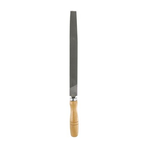 HARFINGTON Tip Coarse Cut File 10" Double Cut Teeth High Carbon Steel Hand Rasp File with Wood Handle for Metal Wood Deburring Removing - size: 10", style: Coarse