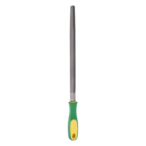 HARFINGTON Triangle Coarse Teeth Cut File 10" Double Cut Teeth High Carbon Steel Hand Rasp File Plastic Handle for Metal Wood Deburring Removing - size: 10", style: Coarse