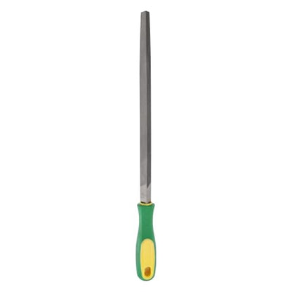 HARFINGTON Triangle Coarse Teeth Cut File 10" Double Cut Teeth High Carbon Steel Hand Rasp File Plastic Handle for Metal Wood Deburring Removing - size: 10", style: Coarse
