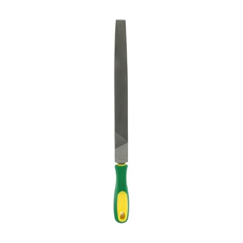 HARFINGTON Tip Thin Cut File 10" Double Cut Teeth High Carbon Steel Hand Rasp File with Plastic Handle for Metal Wood Deburring Removing - size: 10", style: Thin