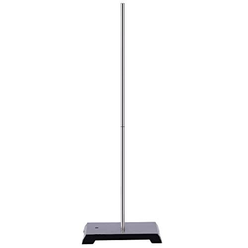 stonylab Lab Stand, 8 x 5 inch Cast Iron Support Ring Stand with 22.44 inch Rod for Laboratory