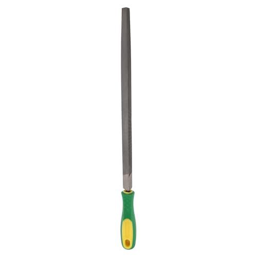 HARFINGTON Triangle Thin Teeth Cut File 12" Double Cut Teeth High Carbon Steel Hand Rasp File Plastic Handle for Metal Wood Deburring Removing - size: 12", style: Thin