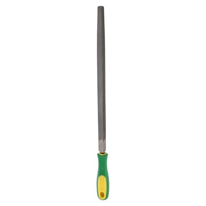HARFINGTON Triangle Thin Teeth Cut File 12" Double Cut Teeth High Carbon Steel Hand Rasp File Plastic Handle for Metal Wood Deburring Removing - size: 12", style: Thin