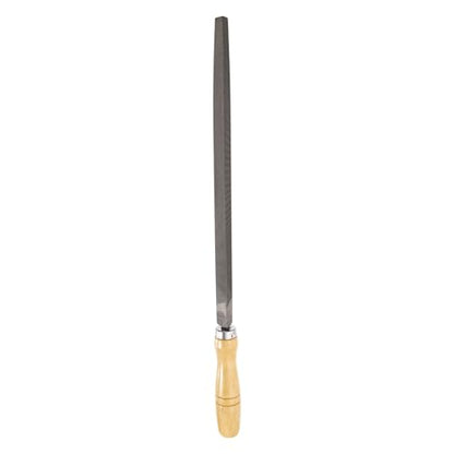 HARFINGTON Triangle Coarse Teeth Cut File 12" Double Cut Teeth High Carbon Steel Hand Rasp File Wood Handle for Metal Wood Deburring Removing - size: 12", style: Coarse