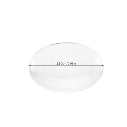 Cabilock 60pcs Transparent Convex Lens 0.98 in Biconvex Optical Lens Set for Physics Education Science Teaching Tools Laboratory Experiments Light Bending Demonstrations