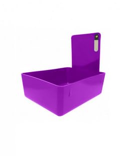 4/Pk Dental Lab Pan Medium Plastic Dental Medical Pro Lab Working Pan with Stainless Steel Clip (Purple) - color: Purple