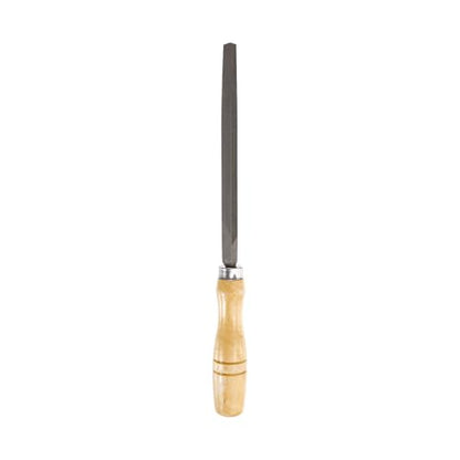 HARFINGTON Triangle Medium Teeth Cut File 6" Double Cut Teeth High Carbon Steel Hand Rasp File Wood Handle for Metal Wood Deburring Removing - size: 6", style: Medium