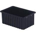 LewisBins ESD-Safe Divider Box, 16-1/2"L x 10-29/32"W x 7" H, Lot of 6