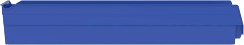 Akro-Mils 30164 Heavy Duty Plastic Shelf Bins, 24"x 6.5"x 4", Blue, 6-Pk - color: Blue