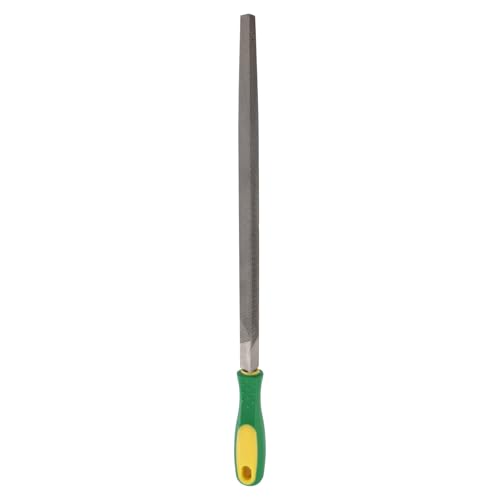 HARFINGTON Triangle Coarse Teeth Cut File 12" Double Cut Teeth High Carbon Steel Hand Rasp File Plastic Handle for Metal Wood Deburring Removing - size: 12", style: Coarse