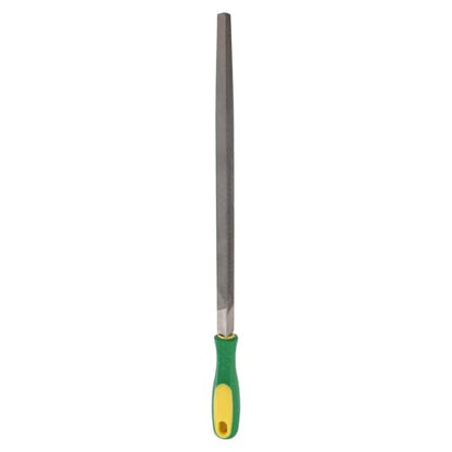 HARFINGTON Triangle Coarse Teeth Cut File 12" Double Cut Teeth High Carbon Steel Hand Rasp File Plastic Handle for Metal Wood Deburring Removing - size: 12", style: Coarse