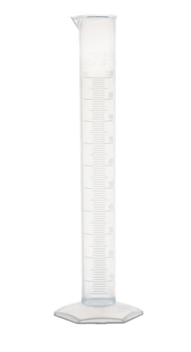 United Scientific™ Plastic Graduated Cylinder, 100mL - Scientific Measuring Cylinder with Hexagonal Base - Polypropylene Plastic - Laboratory Quality, Autoclavable