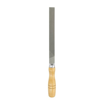 HARFINGTON Flat Thin Cut File 8" Double Cut Teeth High Carbon Steel Hand Rasp File with Wood Handle for Metal Wood Deburring Removing - size: 8", style: Thin