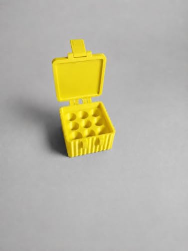 Peptide Case for Fridge, Vial Storage Box Holds 9 Vials 2ml 3ml, Yellow - color: Yellow