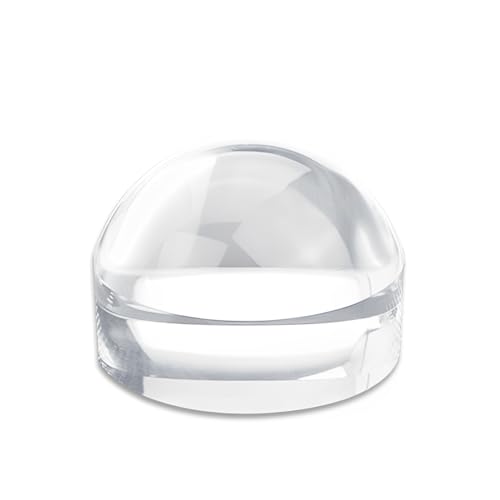 MAGDEPO 4X Dome Magnifier 3 Inch Reading Magnifying Glass Acrylic Paperweight for Hobbies - size: 3"