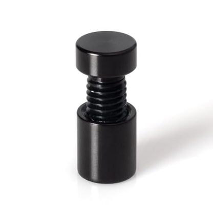 OUTWATER Sign Standoff 1/2" Diameter x 1/2" Barrel Length Black Aluminum Eco Series Easy Fasten Standoff Pack of 8 - size: 8 Piece Pack