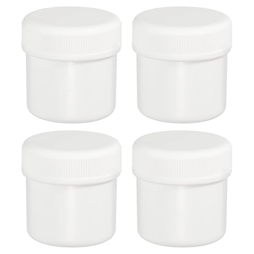 PATIKIL Wide Mouth Lab Reagent Bottles 30ml (1oz), White 4 Pcs - color: White, size: 30ml