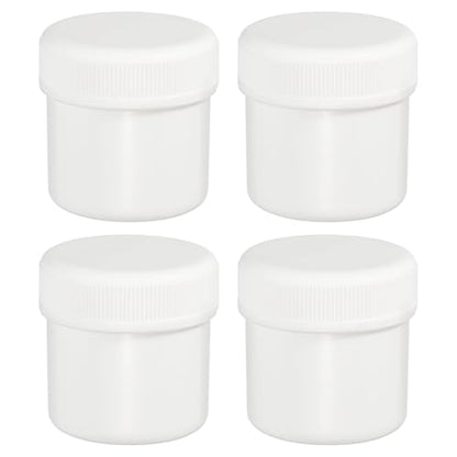 PATIKIL Wide Mouth Lab Reagent Bottles 30ml (1oz), White 4 Pcs - color: White, size: 30ml