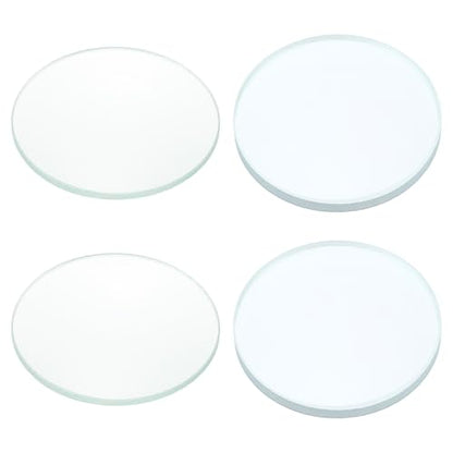 PATIKIL Convex Lens, 200-200mm Focal Length 50mm (1.97") Diameter Round Glass Magnifying Telescope Lens Trial Set Ground Edge for Lab Physics Class Optics, 4 Pcs - size: 200/-200mm FL, 50mm Dia.