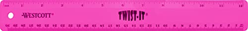Westcott 12" Twist It Flexible Ruler, Assorted Colors