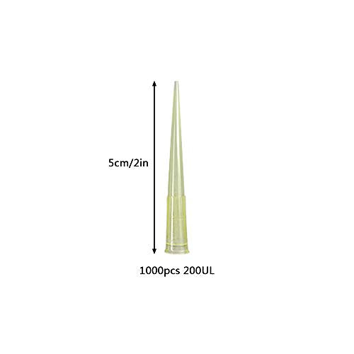 Pipette Tips 200 UL 1000 PCS Clear Yellow Laboratory Universal Plastic Liquid Pipette Pipettor Tips
