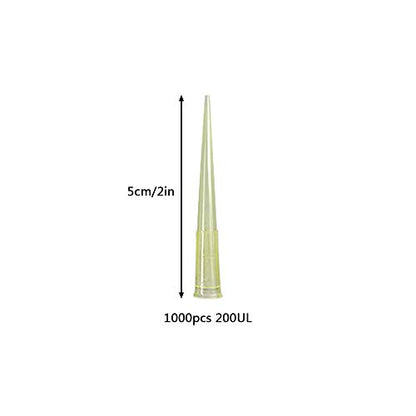 Pipette Tips 200 UL 1000 PCS Clear Yellow Laboratory Universal Plastic Liquid Pipette Pipettor Tips