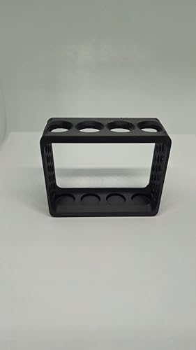 Aquatic Water Quality Testing Tube Holder with 4CT 10ml Test Tubes 5ml Markings - Plastic Durable Rack, 4 Tubes Variation (Black Rack) - style: Black Rack