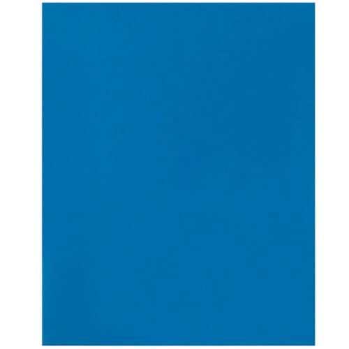 JAM PAPER Laminated Two Pocket Glossy Folders - Blue - 3/Pack - color: Blue, size: Pack of 3 Folders