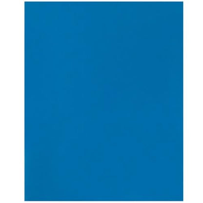 JAM PAPER Laminated Two Pocket Glossy Folders - Blue - 3/Pack - color: Blue, size: Pack of 3 Folders