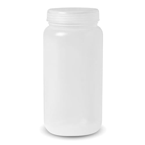 United Scientific® Unistore™ - Sample Container with Lid - Laboratory Grade Polypropylene Wide Mouth Reagent Bottle - 68 Oz Plastic Container with Lid (2000ml), Plastic Bottles with Lids, Pack of 1 - size: 64 oz (Pack of 1)