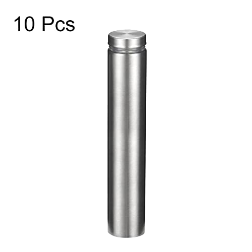 uxcell 3/4 Dia x 4"(19x100mm) Standoff Screws Wall Mount Sign Holders Acrylic Glass Nails 10pcs - size: 19mmx100mm