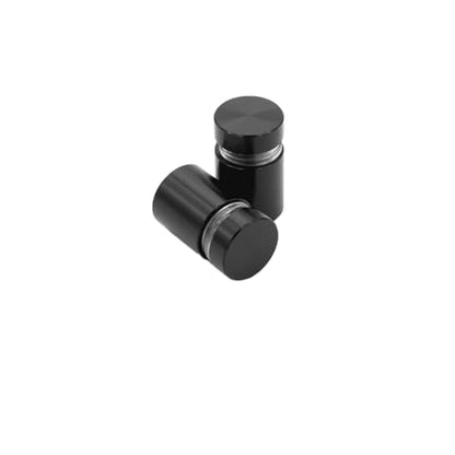Aluminum Standoff Wall Mounts Screws, Black 12 Packs 1/2 x 1/2 Inch - color: Black