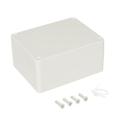 LeMotech Waterproof Dustproof IP65 ABS Plastic Junction Box Universal Electric Project Enclosure Pale Gray 4.5 x 3.5 x 2.1 inch (115 x 90 x 55 mm) - size: 4.5"x3.5"x2.1"