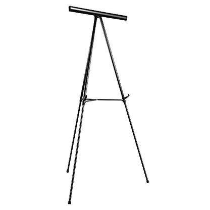 Amazon Basics High Boardroom Aluminum Flipchart Whiteboard and Display Easel Stand with Adjustable Height Telescope Tripod, 35 x 2 x 28 Inches, Black - style: Lightweight Board Easel