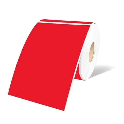 STARLIBOO 3"X5" Rectangle Colored Labels, Removable Moving Labels for Boxes, Permanent Warehouse Moving Stickers Square Label (250Labels, Red) - color: Red, size: 3*5 inch