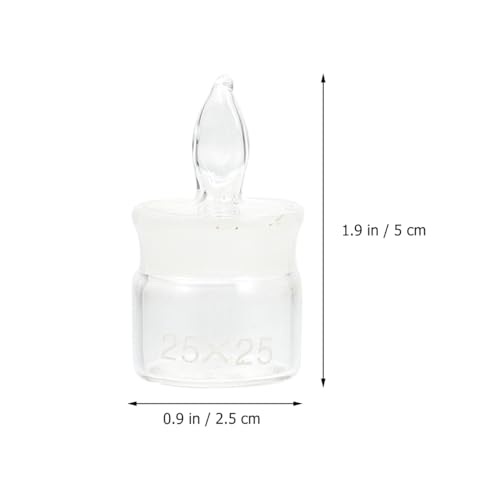 Experiment Weighing Bottles with Lids 5-Pack Borosilicate Glass Lab Weighing Jar Set 1.96X0.98X0.98In Durable Chemistry Sample Weighing Holder for Scientific Research