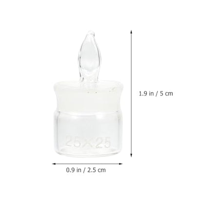 Experiment Weighing Bottles with Lids 5-Pack Borosilicate Glass Lab Weighing Jar Set 1.96X0.98X0.98In Durable Chemistry Sample Weighing Holder for Scientific Research