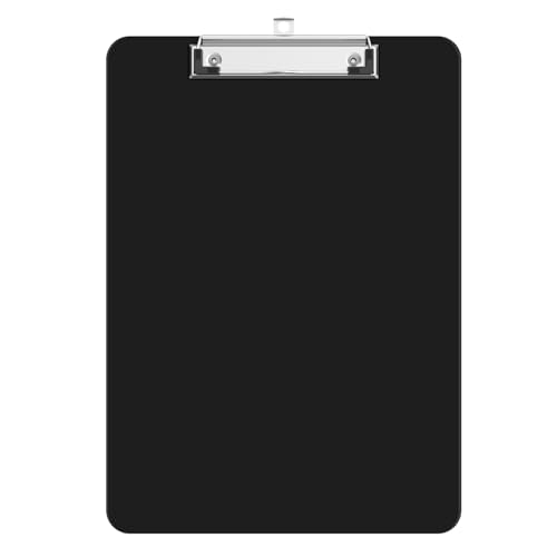 Plastic Clipboards, Black 8.5x11 Clip Board - color: Black