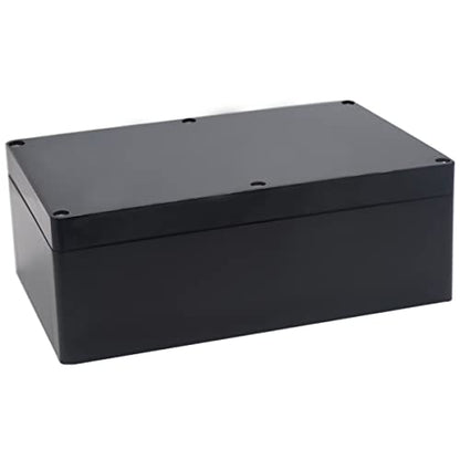 Watertight Junction Box, IP67 Waterproof Project Box Durable ABS Plastic Electronic Enclosure Case for DIY Electrical Project Black 9.06" x 5.91" x 3.35"(230 x 150 x 85 mm) - size: 9.06" x 5.91" x 3.35"